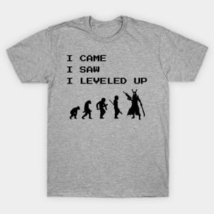 I Came I Saw I Leveled Up Gamer Video Games Fan T-Shirt